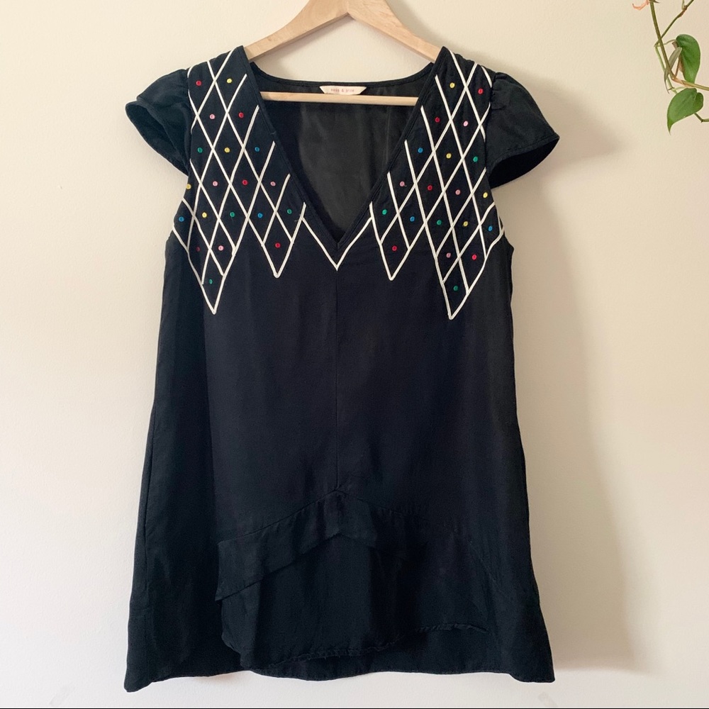 Sass & Bide silk tunic top with pockets